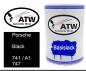 Preview: Porsche, Black, 741 / A1 747: 500ml Lackdose, von ATW Autoteile West.